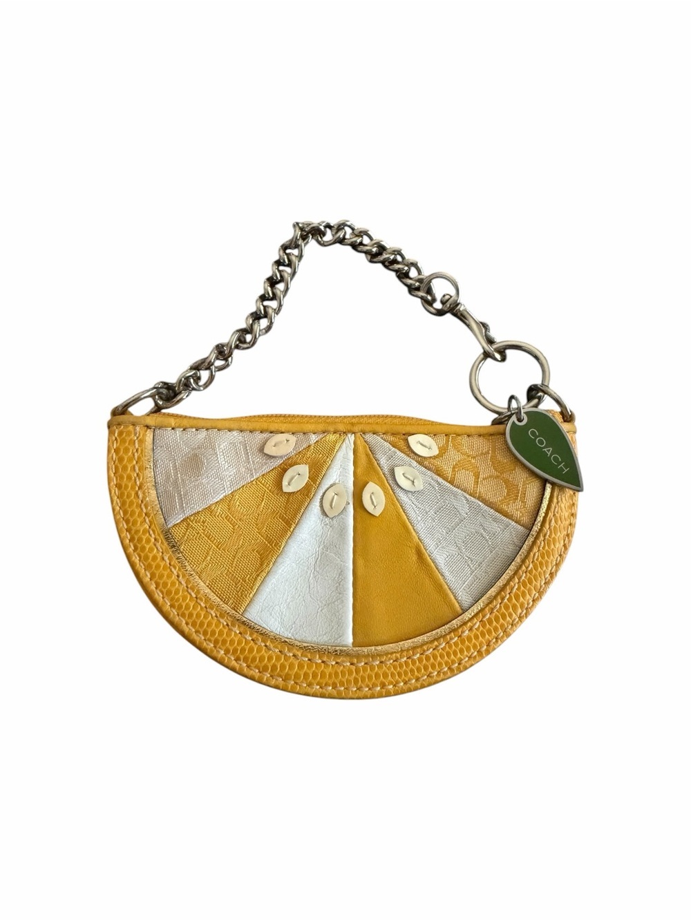 RARE Vintage 2006 Coach Lemon Citrus Slice Coin Purse / Wristlet 🍋✨ Y2K
